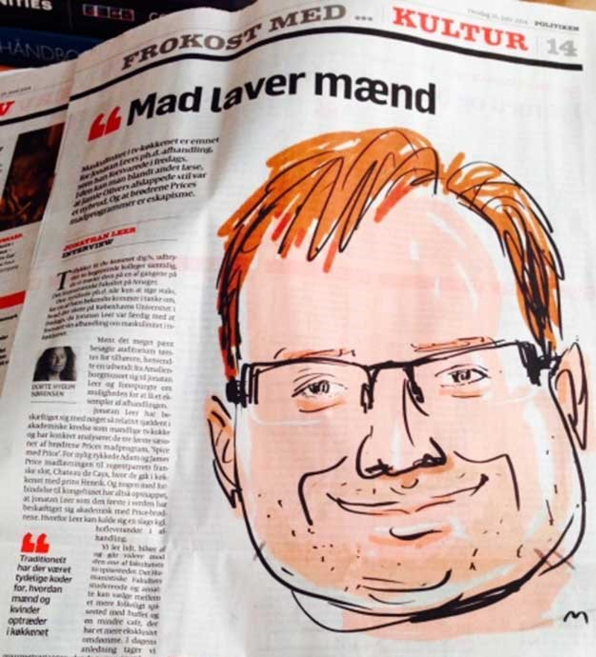 Karikatur af Jonatan Leer fra Politiken